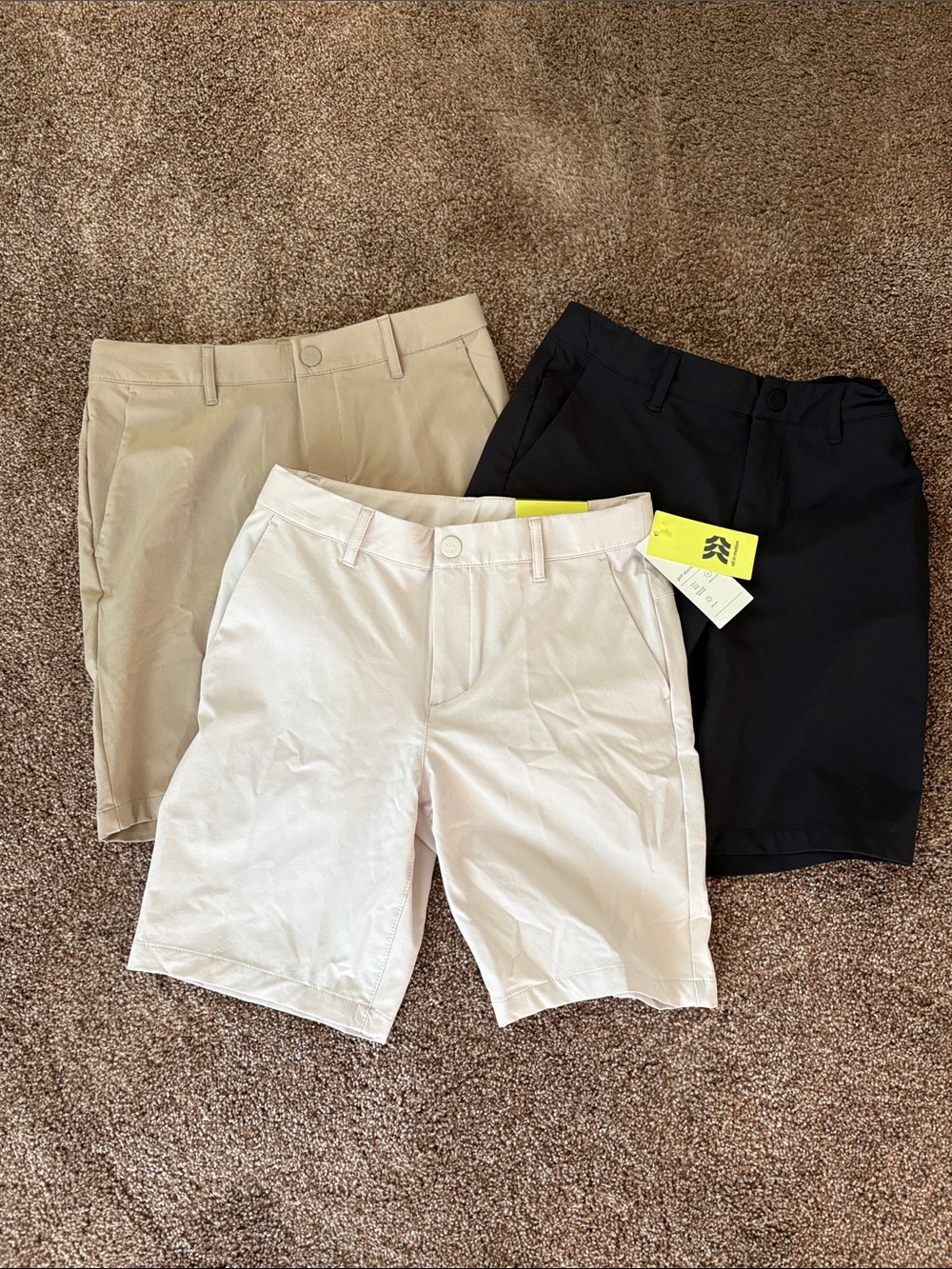 all in motion Kids Shorts Trio - Black, Tan, Cream